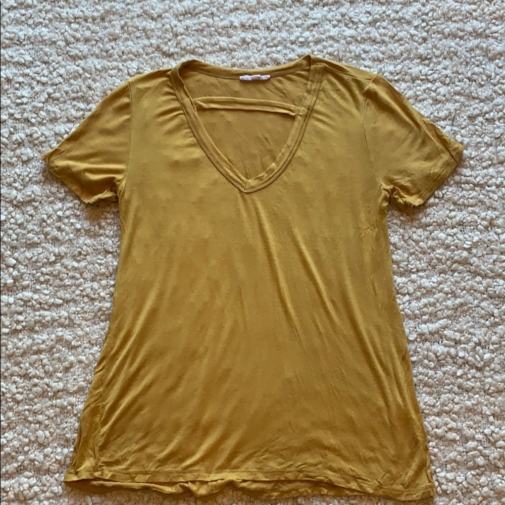 Mustard Cutout Tee